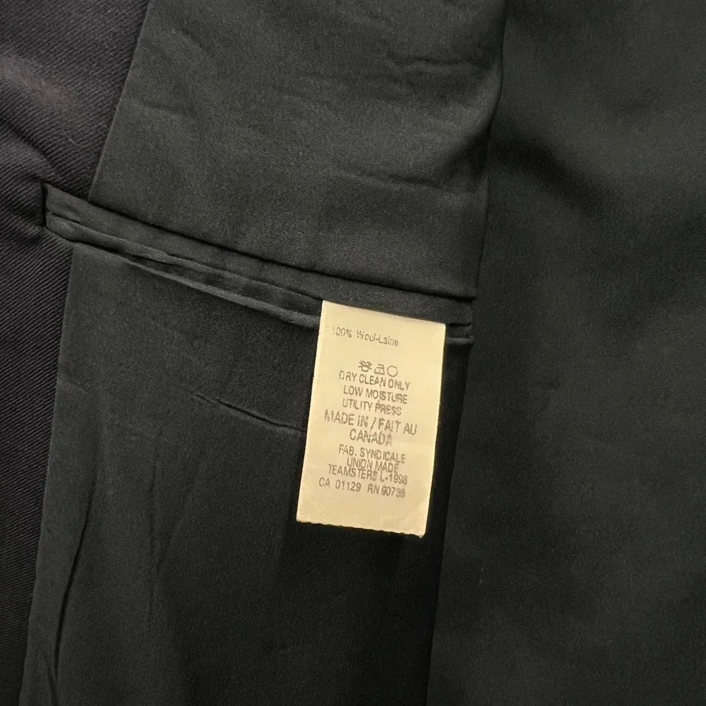 Lauren Ralph Lauren Mens 48R Navy Blue Wool Blazer Sport Coat Gold Crest Buttons